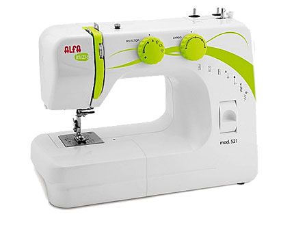 Maquina de coser ALFA: INIZIA525 + MESA. Luz Led 15 diseños de