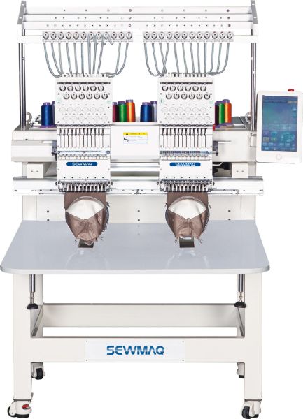 Maquina de bordar industrial de dos cabezas Sewmaq SW-1502-SH