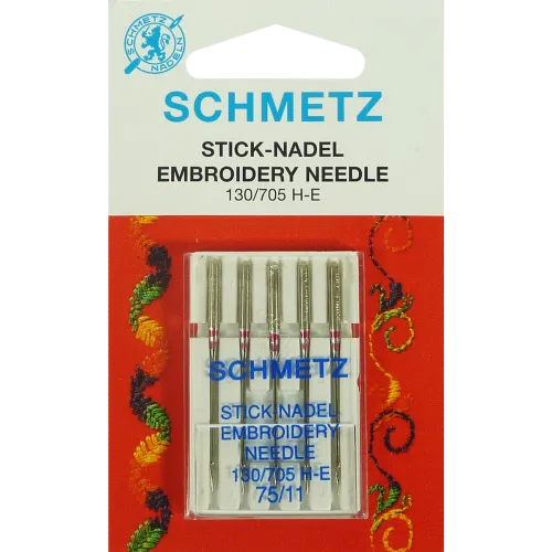 Agujas Schmetz Embroidery 130/705 H-E 75/11