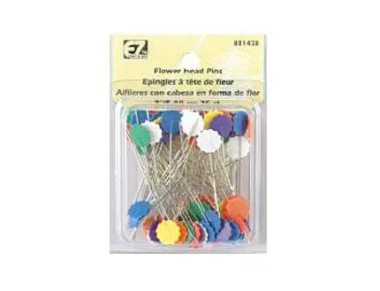 Alfileres con Cabeza de Flor Varios Colores
