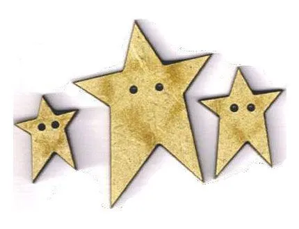 Botón Madera 3 Estrellas