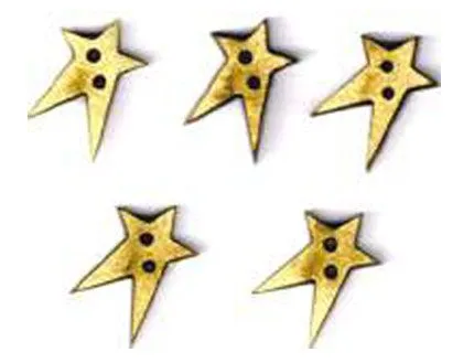 Botón Madera 5 Estrellitas