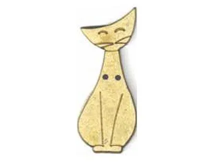 Botón Madera Gatito