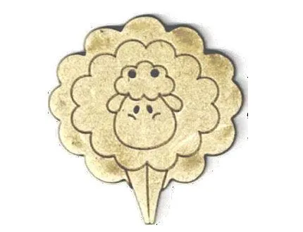 Botón Madera Oveja