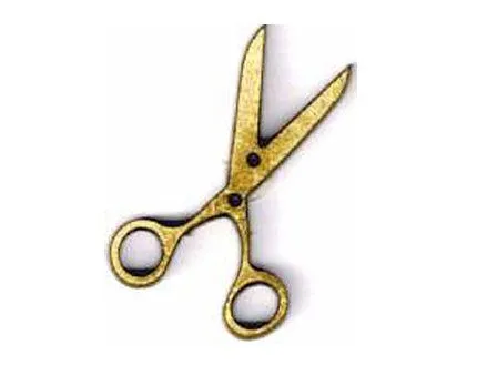 Botón Madera Tijeras