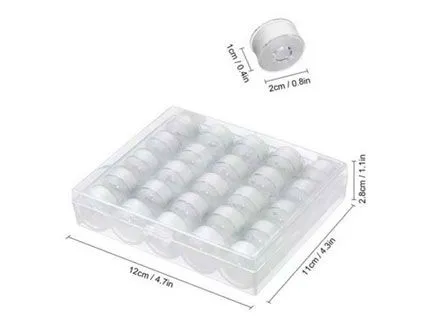 Caja de canillas con hilo