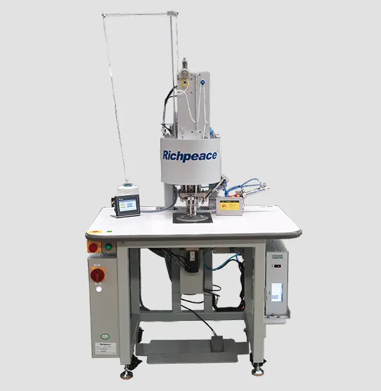 Máquina semiautomática  de soldadura  goma de mascarilla plegada