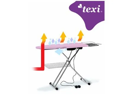 Mesa de Planchado con plato caliente-Aspirante soplante texi