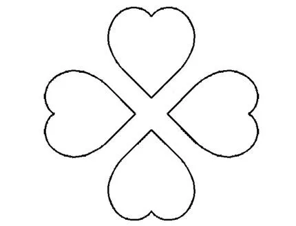 Plantilla Acetato Flor Cuatro Corazones