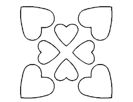 Plantilla Acetato Flor Ocho Corazones