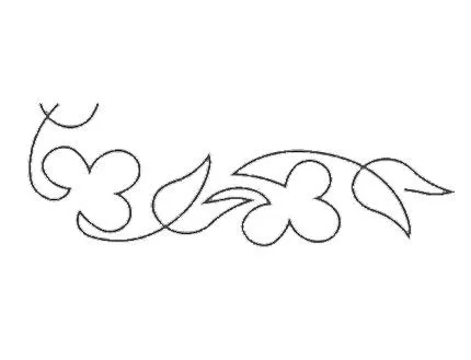 Plantilla Borde Trébol y Tulipanes