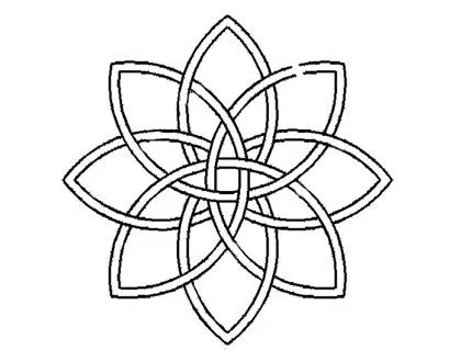 Plantilla Celtic Doble Flor Ocho Puntas