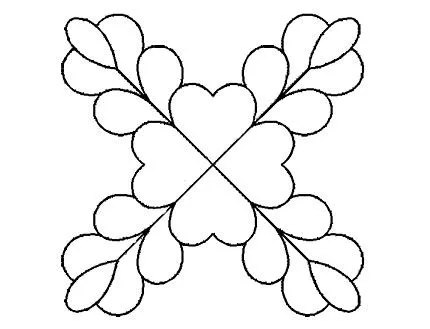 Plantilla Flor Bandera Cruzada