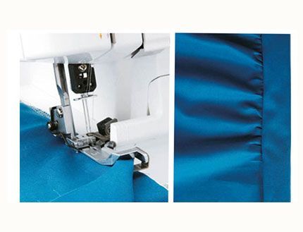 Prensatelas para costura de dos capas en overlock