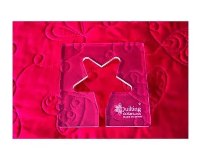 Regla para acolchar cuadrado con estrella 