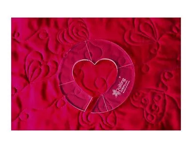 Regla para acolchar círculo con corazón