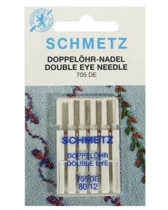 Aguja Schmetz doble ojo