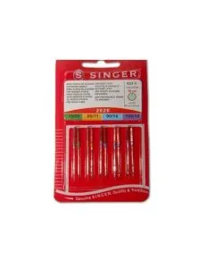 10 agujas variadas para telas: 2020 70/09—80/11—90/14—100/16