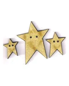 Botón Madera 3 Estrellas