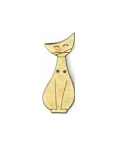 Botón Madera Gatito