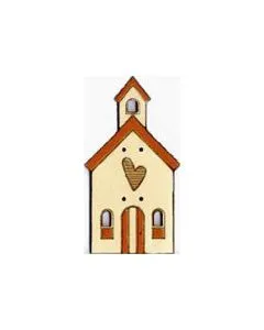 Botón Madera Pintada Casa Beige