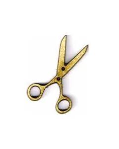 Botón Madera Tijeras