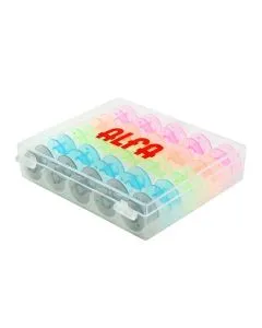 Caja de 25 canillas de colores Alfa