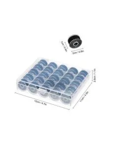 Estuche con 25 canillas con hilo