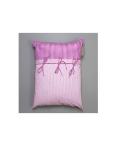 Vistoso Cojín de puntos y vichy Camelia.  