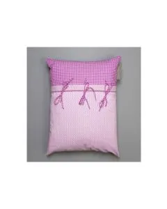 Vistoso Cojín de puntos y vichy Camelia.  