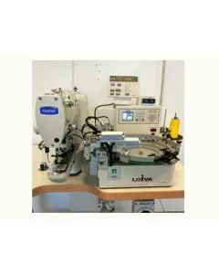 Máquina de coser botones con alimentador automático Brother con motor Direct Drive BE-438FX
