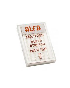 Estuche de 5 Agujas Alfa Stretch Número 75