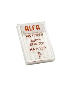 Estuche de 5 Agujas Alfa Stretch Número 75