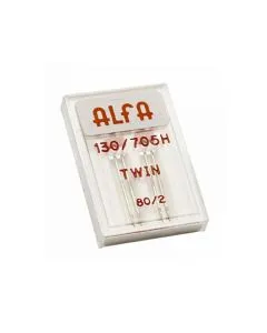 Estuche de 2 Agujas Dobles Alfa Número 80