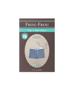 Frou-foru. Kit de costura pantalón corto pizarra ceniza Odonata      