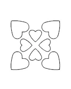 Plantilla Acetato Flor Ocho Corazones