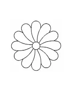 Plantilla Acetato Flor Puntas Redondas