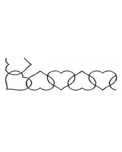 Plantilla Borde Corazones