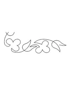 Plantilla Borde Trébol y Tulipanes