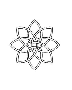 Plantilla Celtic Doble Flor Ocho Puntas