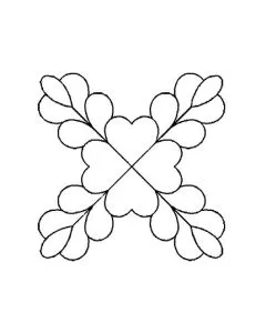 Plantilla Flor Bandera Cruzada