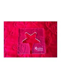 Regla para acolchar cuadrado con estrella 