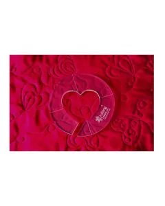 Regla para acolchar círculo con corazón