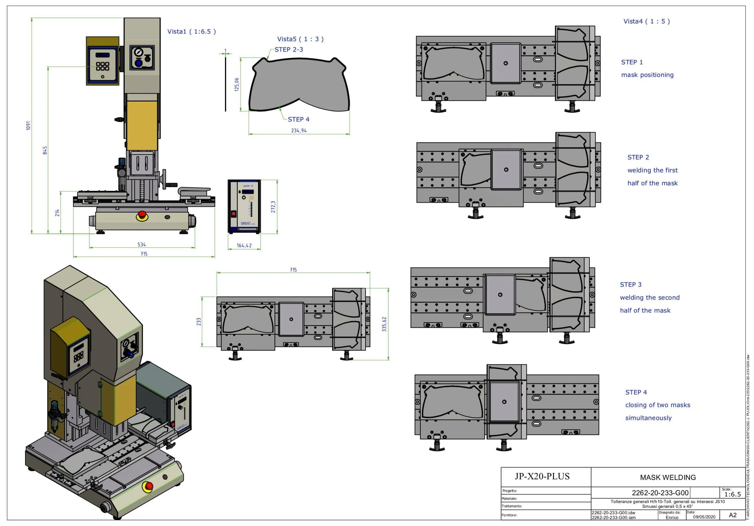 máquina para fabricar mascarillas
